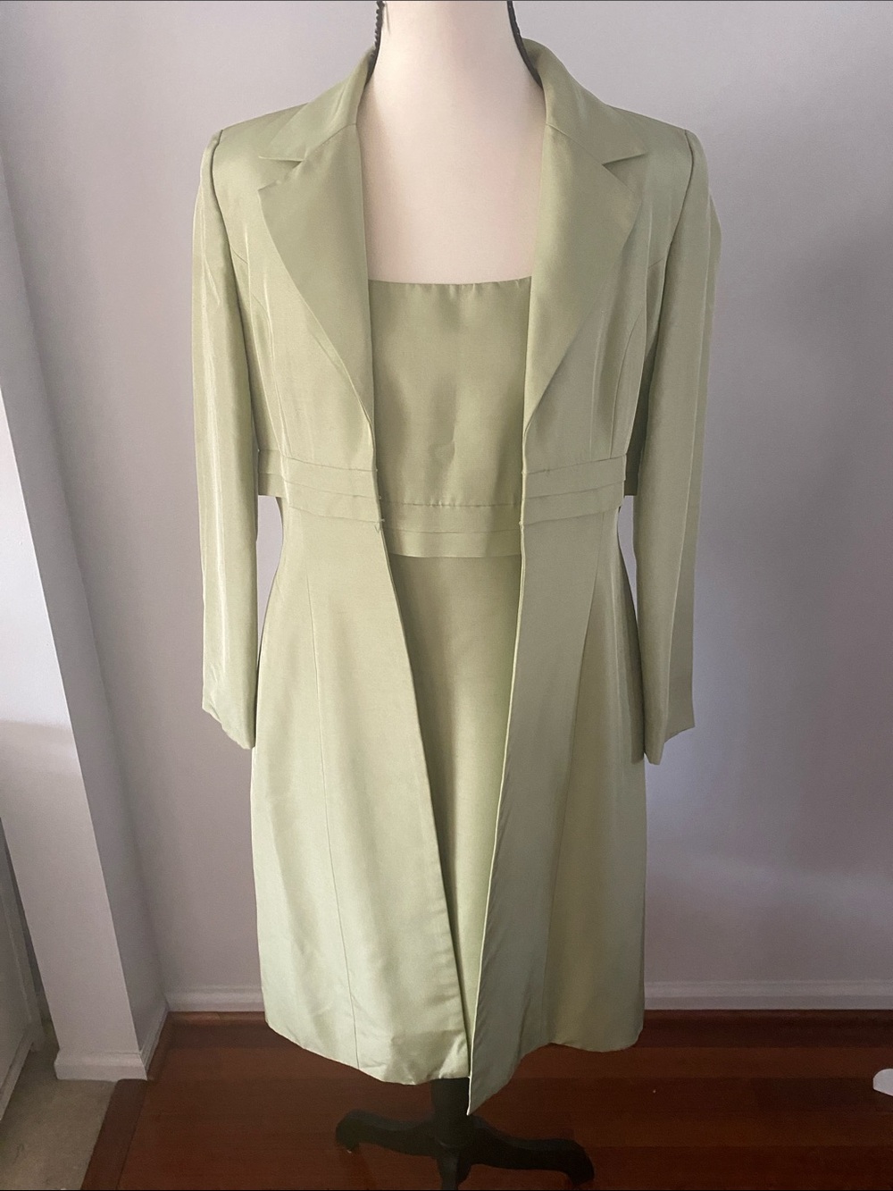 David Warren 100% silk dress and matching coat